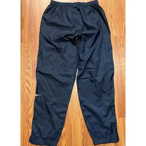Vtg Nike Windbreaker Jogger Sweatpants Mens XL 30" Swoosh Blue Ankle Zip Y2K 90s